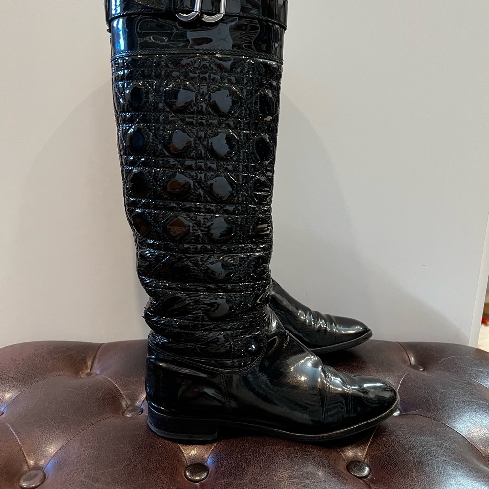 Dior lady Dior boots / Black Cannage Lambskin